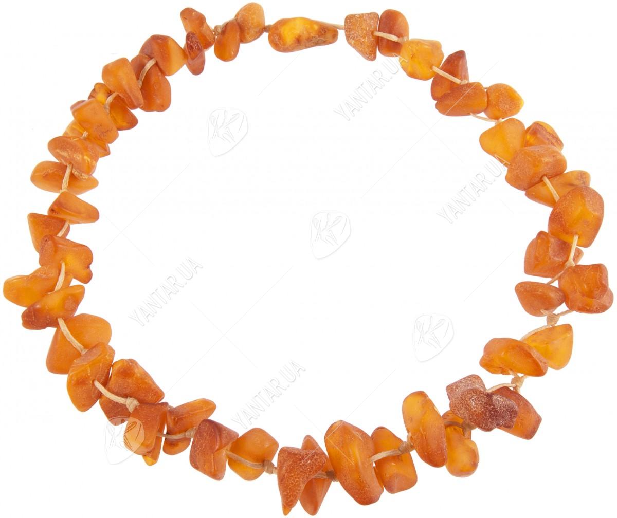 Amber bead necklace Нш-07