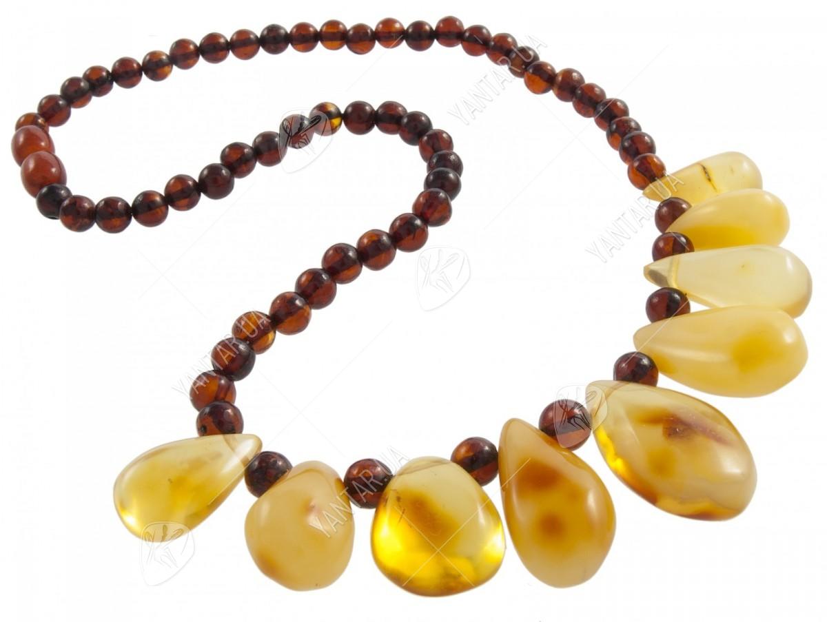 Бусы-ожерелье из разноцветных камней