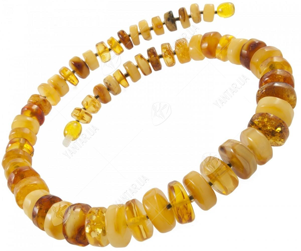 Amber bead necklace Нп-64