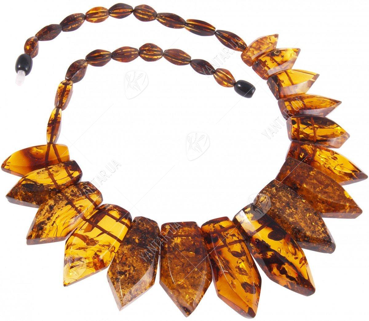 Amber bead necklace Нп-73