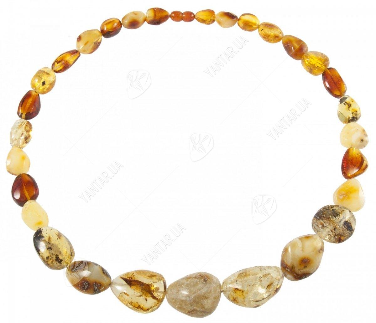Amber bead necklace Нп-83