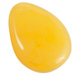Polished amber pendant “Honey Drop”
