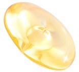 Pendant made of polished translucent amber in the shape of a ring