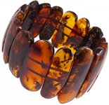 Amber bracelet made of dark stones