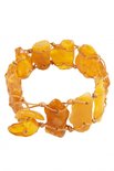Bracelet made of polished honey-colored amber stones