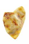 Брошка-камінь «Бурштинове серце»