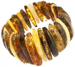 Bracelet made of multi-colored amber stones “Cleopatra”