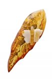 Amber brooch with butterfly