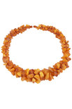 Collar beads made of amber stones