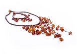 Amber bead necklace Нп-22