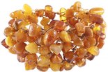 Multi-row woven amber bracelet