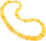 Beads made of light amber donut stones