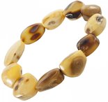 Bracelet made of textured amber stones