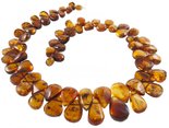 Amber bead necklace Нп-58