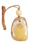 Pendant with stone and amber ball