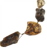 Beads made of textured amber