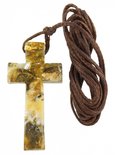 Бурштиновий хрест на джгуті
