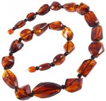 Dark amber beads