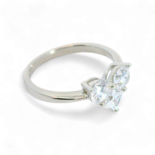 Heart-Shaped artificial Diamond Ring