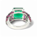 Green and Pink Gemstone Ring