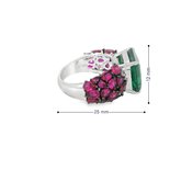 Green and Pink Gemstone Ring
