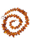 Amber cognac beads