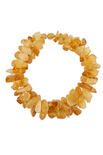 Braided bracelet made of amber stones
