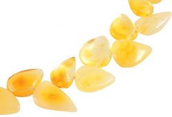 Beads made of light translucent amber “Triumph”