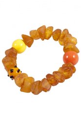 Amber bracelet with decorative balls (Indian ceramics)
