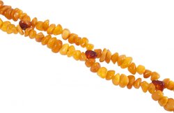 Openwork beads made of amber stones