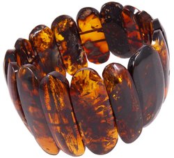 Amber bracelet made of dark stones