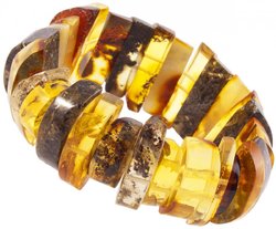 Bracelet made of figured amber stones “Assorted”