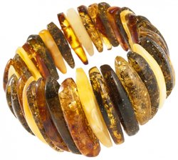 Bracelet made of multi-colored amber stones “Cleopatra”