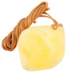 Figured pendant made of light polished amber (medicinal)
