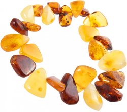 Amber bracelet made of multi-colored stones