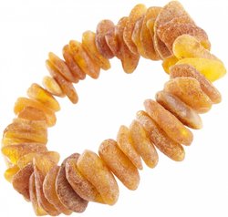 Bracelet made of honey amber stones