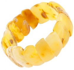 Bracelet made of figured light amber plates