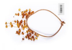Bead necklace made of light amber