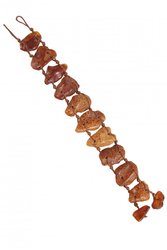 Braided bracelet with dark amber stones