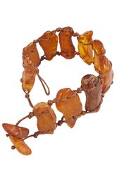 Bracelet with cognac-colored amber stones