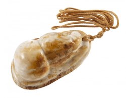 Pendant “Snail” on a wax rope