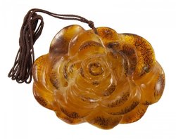 Pendant "Lotus" on a wax cord