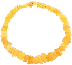 Polished beads made of light amber (medicinal)