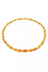 Beads made of honey-colored amber stones