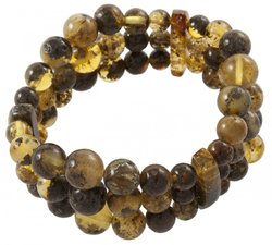Multi-row amber bracelet