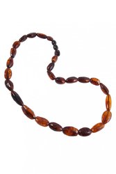 Beads made of dark amber stones “Grapes”