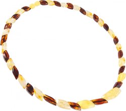 Beads with a combination of light and dark amber “Amber leaves”