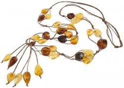 Amber bead necklace Нп-72