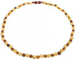 Amber bead necklace made of balls