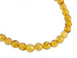 Bracelet with faceted amber balls